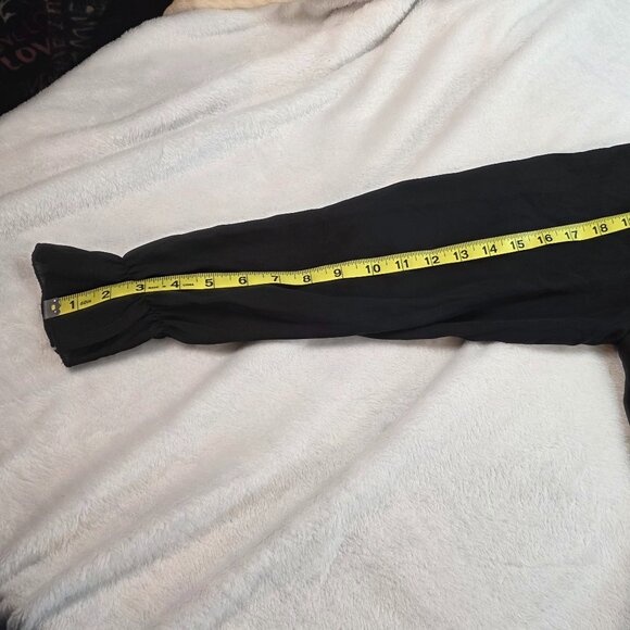 BBX Lephsnt Black Wrap Dress - Elegant & Flowy - Size L - Picture 13 of 13